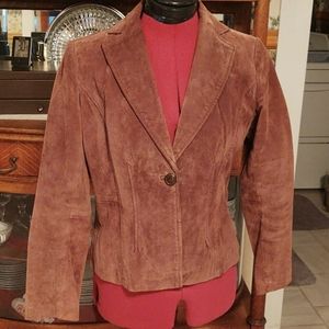 Relativity Washable Brown Suede Blazer PS